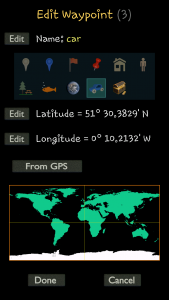 اسکرین شات برنامه GPS Waypoint Finder 4