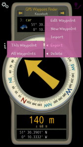 اسکرین شات برنامه GPS Waypoint Finder 2