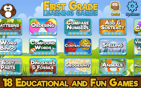 اسکرین شات بازی First Grade Learning Games 1
