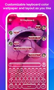 اسکرین شات برنامه 1X Keyboard - Emoji, Stickers, GIF & Free Theme 1