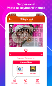 اسکرین شات برنامه 1X Keyboard - Emoji, Stickers, GIF & Free Theme 4