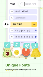 اسکرین شات برنامه Emoji Keyboard & Fonts: Zomj 4