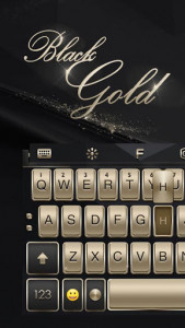 اسکرین شات برنامه Black Gold Keyboard Theme 1