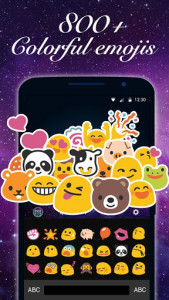 اسکرین شات برنامه Galaxy Emoji Keyboard Theme 2