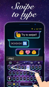 اسکرین شات برنامه Galaxy Emoji Keyboard Theme 4