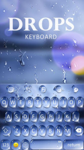 اسکرین شات برنامه Water Drops Theme - Keyboard Theme for Android 1