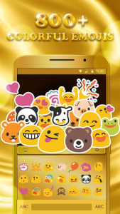 اسکرین شات برنامه Luxury Golden Keyboard Theme for Android 2