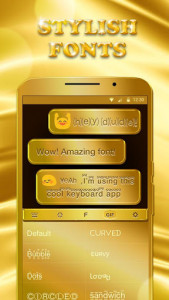 اسکرین شات برنامه Luxury Golden Keyboard Theme for Android 3