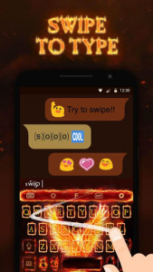 اسکرین شات برنامه Flame Phoenix Keyboard Theme for Android 4