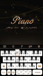 اسکرین شات برنامه Black&White Piano Keyboard Theme 1
