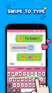 اسکرین شات برنامه Sweetie Pop Art Keyboard Theme - Emoji & Gif 4