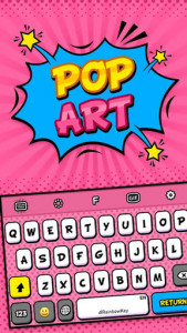 اسکرین شات برنامه Sweetie Pop Art Keyboard Theme - Emoji & Gif 1