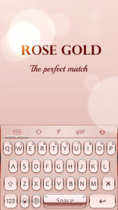 اسکرین شات برنامه Rose Gold Keyboard Theme 1