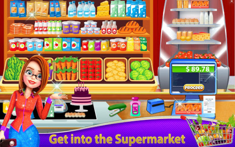 اسکرین شات بازی Supermarket Grocery Shopping: Mall Girl Games 5