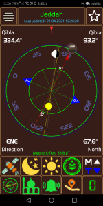 اسکرین شات برنامه Qibla direction & prayer times 3