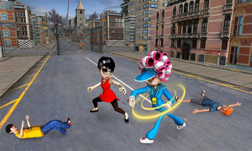 اسکرین شات بازی Kids Fighting Games - Gangster in Street 3