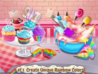 اسکرین شات بازی Rainbow Desserts Bakery Party 3