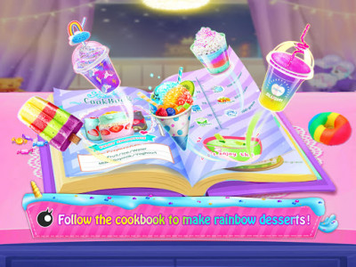 اسکرین شات بازی Rainbow Unicorn Secret Cook Book: Food Maker Games 2