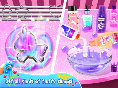 اسکرین شات برنامه Unicorn Slime Games for Teens 2