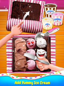 اسکرین شات 1 بازی Ice Cream Cake Roll Maker
