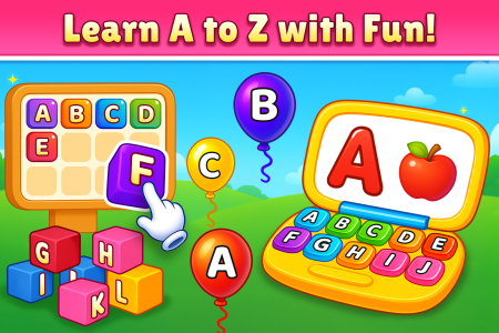 اسکرین شات 1 بازی Alphabet Laptop - Educational