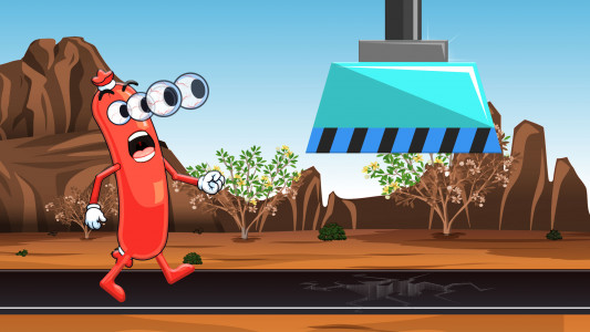 اسکرین شات 4 بازی Sausage Survival Run Game