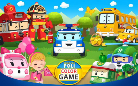 اسکرین شات برنامه Robocar Poli Color - Kids Game 1
