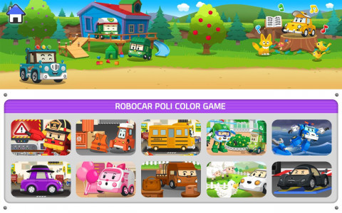 اسکرین شات برنامه Robocar Poli Color - Kids Game 2