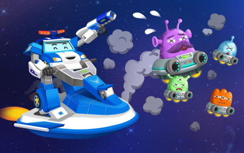 اسکرین شات 3 برنامه Poli Space Monster for kids