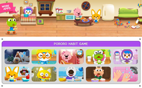 اسکرین شات 2 برنامه Pororo Habit - Kids Game