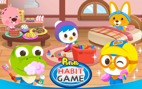 اسکرین شات برنامه Pororo Habit - Kids Game 1