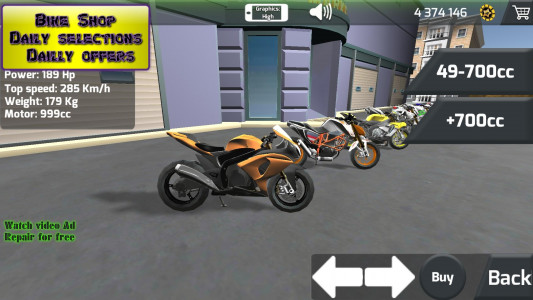 اسکرین شات بازی Drag Bikes 3D - Motorbike race 1