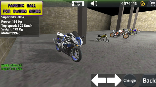 اسکرین شات 3 بازی Drag Bikes 3D - Motorbike race
