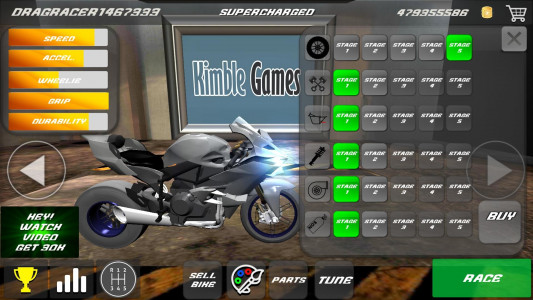 اسکرین شات بازی Drag bikes - Motorbike racing 5