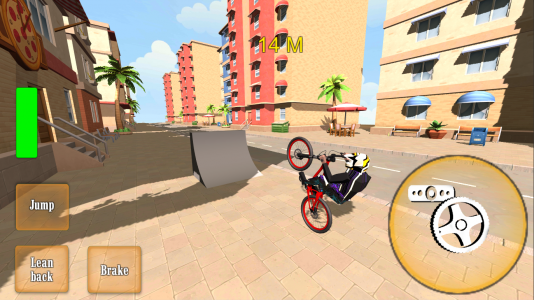 اسکرین شات بازی Wheelie Bike 3D - BMX wheelie 1