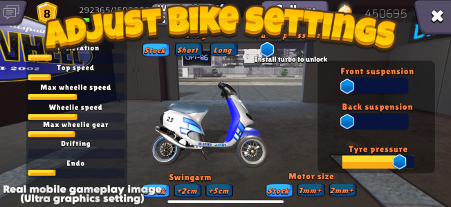 اسکرین شات بازی Wheelie King 7: Wheelie Racing 2
