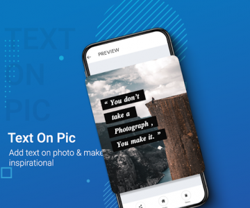 اسکرین شات برنامه TextOnPic : Create Photos With Text 1