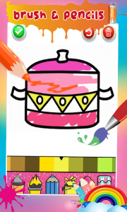 اسکرین شات برنامه Kitchen Coloring Book With Animation - Glitter 6