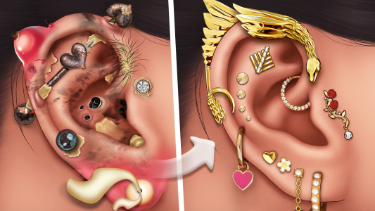 اسکرین شات بازی Ear Salon ASMR Ear Wax& Tattoo 1