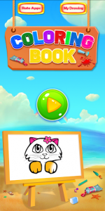 اسکرین شات برنامه Kitty Coloring Book & Drawing Game 1