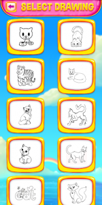 اسکرین شات برنامه Kitty Coloring Book & Drawing Game 2
