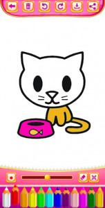 اسکرین شات برنامه Kitty Coloring Book & Drawing Game 5
