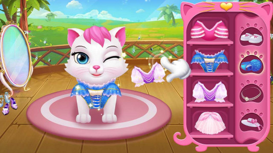 اسکرین شات 2 بازی Cute Kitten - 3D Virtual Pet