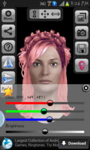اسکرین شات برنامه Hair Style Selector Lite 3