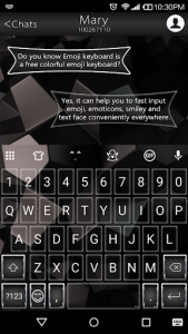 اسکرین شات برنامه Business Black Emoji Keyboard 1