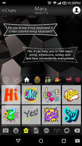 اسکرین شات برنامه Business Black Emoji Keyboard 3