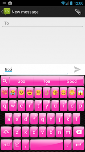 اسکرین شات برنامه Gloss Pink Emoji Keyboard 7