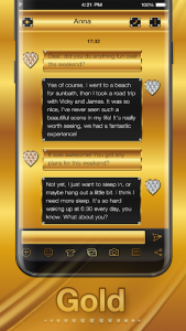 اسکرین شات برنامه Gold Emoji Keyboard Theme 4