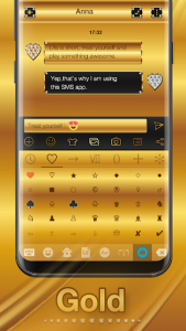 اسکرین شات برنامه Gold Emoji Keyboard Theme 8