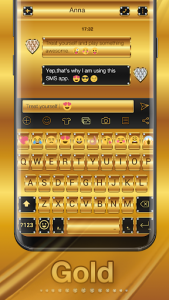 اسکرین شات برنامه Gold Emoji Keyboard Theme 1